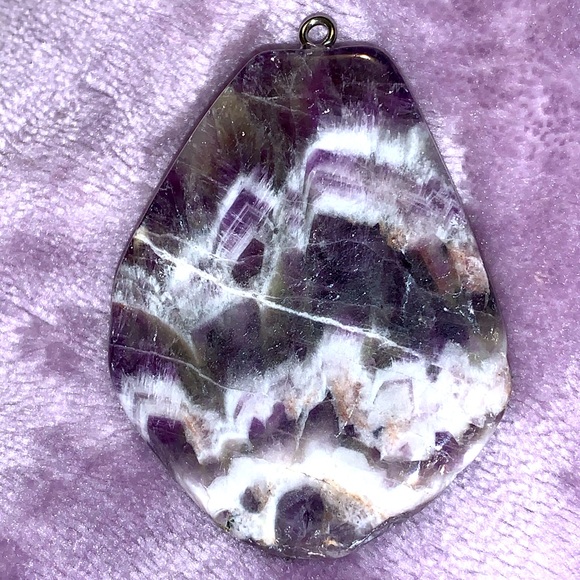 🎁GIFTED!🎁 NIB/NWT Lg Rough Cut Hunk of Amethyst Agate for Necklace - Picture 5 of 17